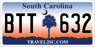 SC license plate BTT632