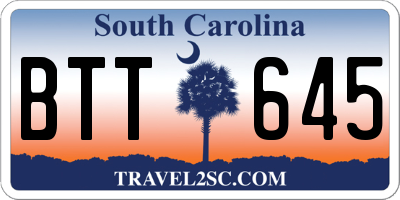 SC license plate BTT645