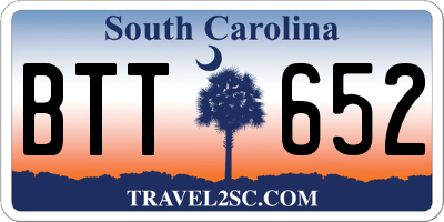 SC license plate BTT652