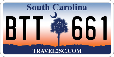 SC license plate BTT661