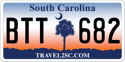 SC license plate BTT682