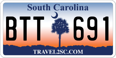 SC license plate BTT691