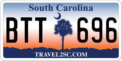 SC license plate BTT696