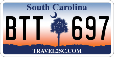 SC license plate BTT697