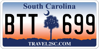 SC license plate BTT699