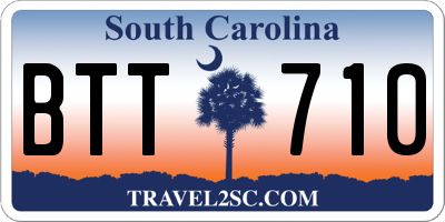 SC license plate BTT710
