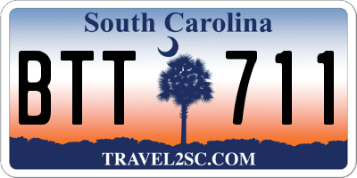 SC license plate BTT711