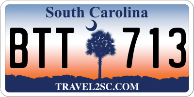 SC license plate BTT713