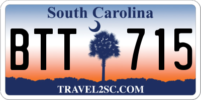 SC license plate BTT715