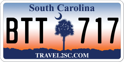 SC license plate BTT717
