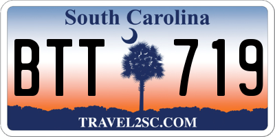 SC license plate BTT719