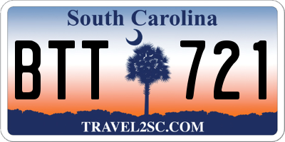 SC license plate BTT721