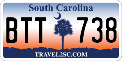 SC license plate BTT738