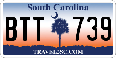 SC license plate BTT739