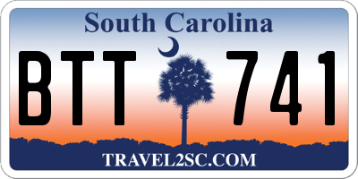 SC license plate BTT741