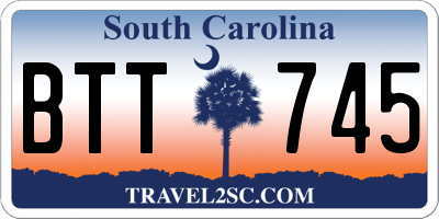 SC license plate BTT745