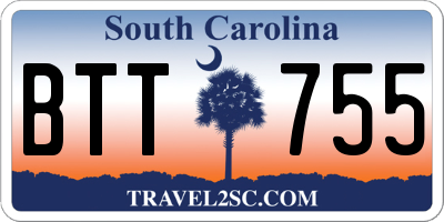 SC license plate BTT755