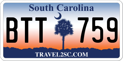 SC license plate BTT759