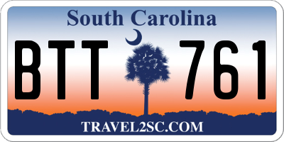 SC license plate BTT761