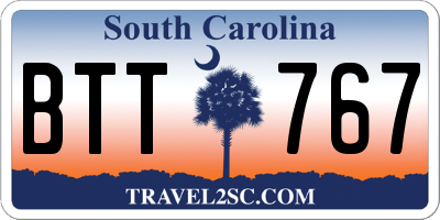 SC license plate BTT767