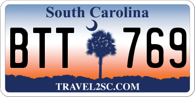 SC license plate BTT769