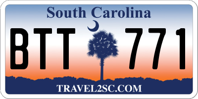 SC license plate BTT771
