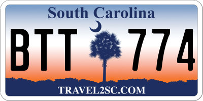 SC license plate BTT774