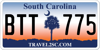 SC license plate BTT775