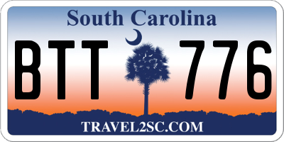 SC license plate BTT776