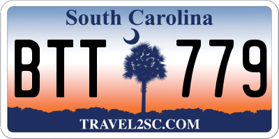 SC license plate BTT779