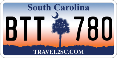 SC license plate BTT780