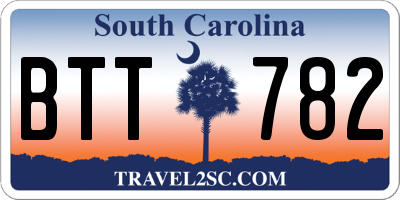 SC license plate BTT782