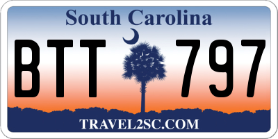 SC license plate BTT797