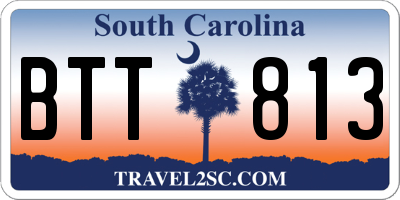 SC license plate BTT813