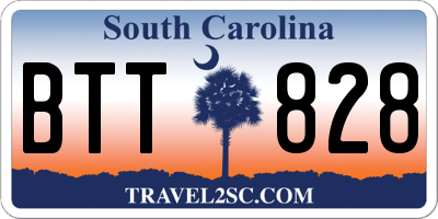 SC license plate BTT828