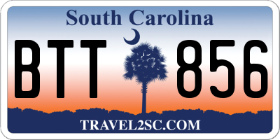 SC license plate BTT856
