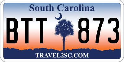 SC license plate BTT873