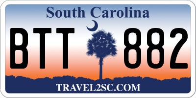 SC license plate BTT882
