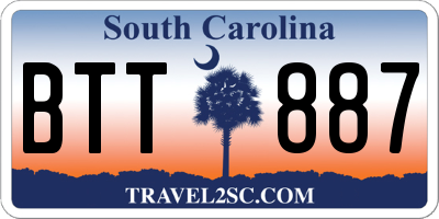 SC license plate BTT887
