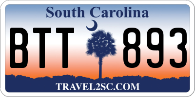 SC license plate BTT893