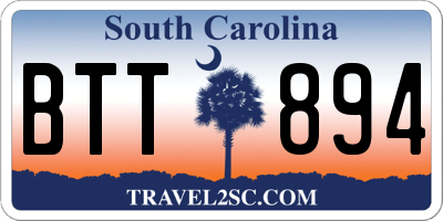 SC license plate BTT894