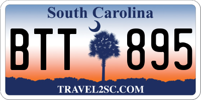 SC license plate BTT895