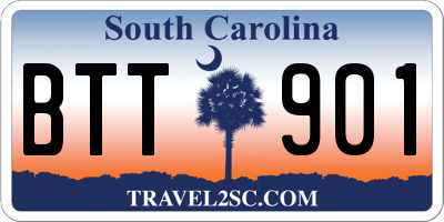 SC license plate BTT901