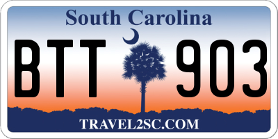 SC license plate BTT903