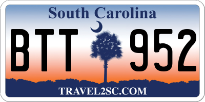 SC license plate BTT952