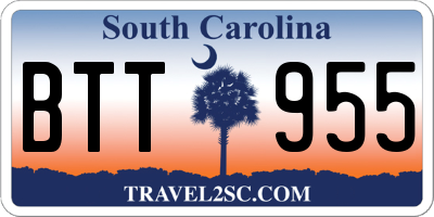 SC license plate BTT955