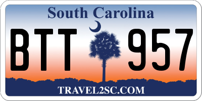 SC license plate BTT957