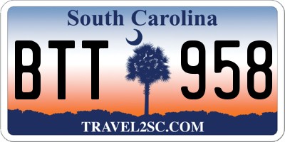 SC license plate BTT958