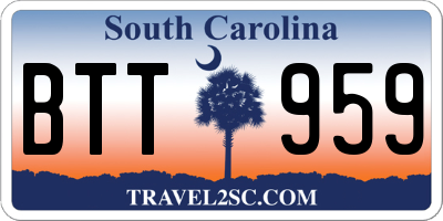 SC license plate BTT959