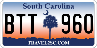 SC license plate BTT960